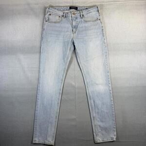 Scotch & Soda Jeans Mens 32x3 Blue Skim Skinny Light Wash Stretch Denim